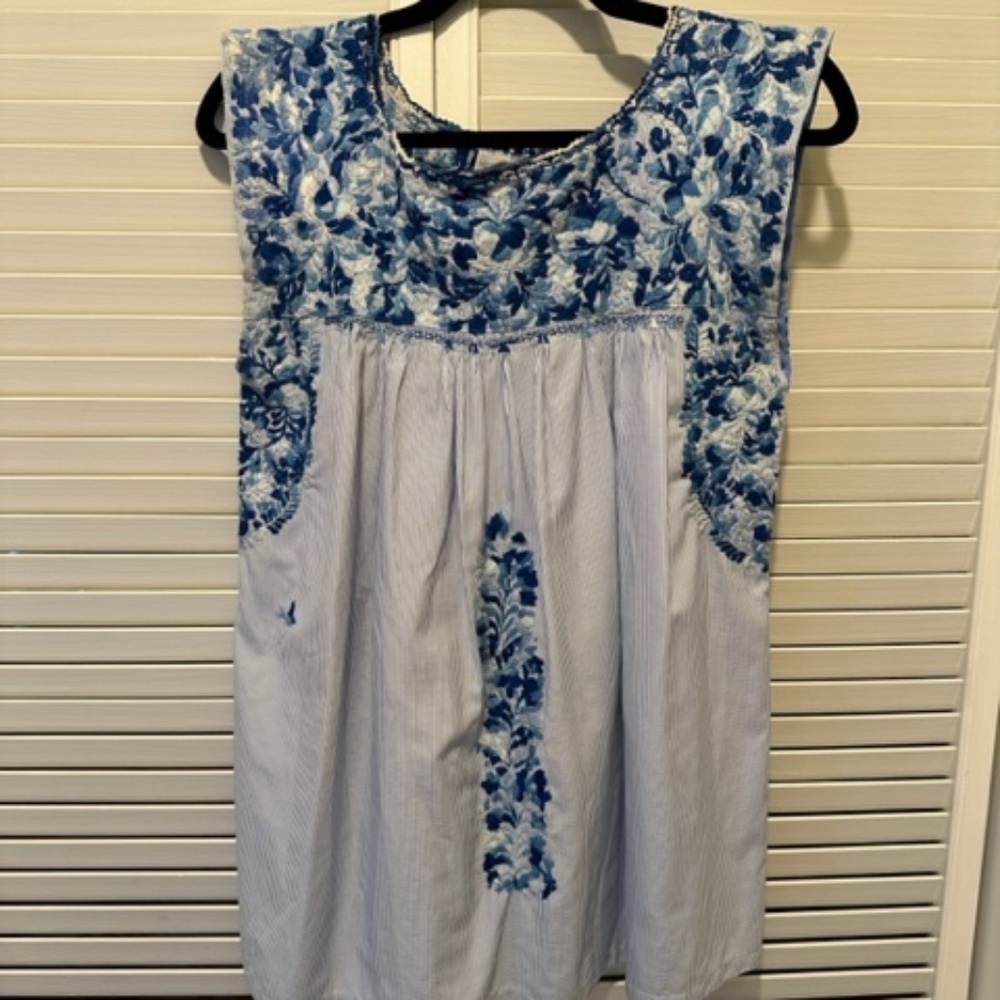 Mi Golondrina Blue Blouse